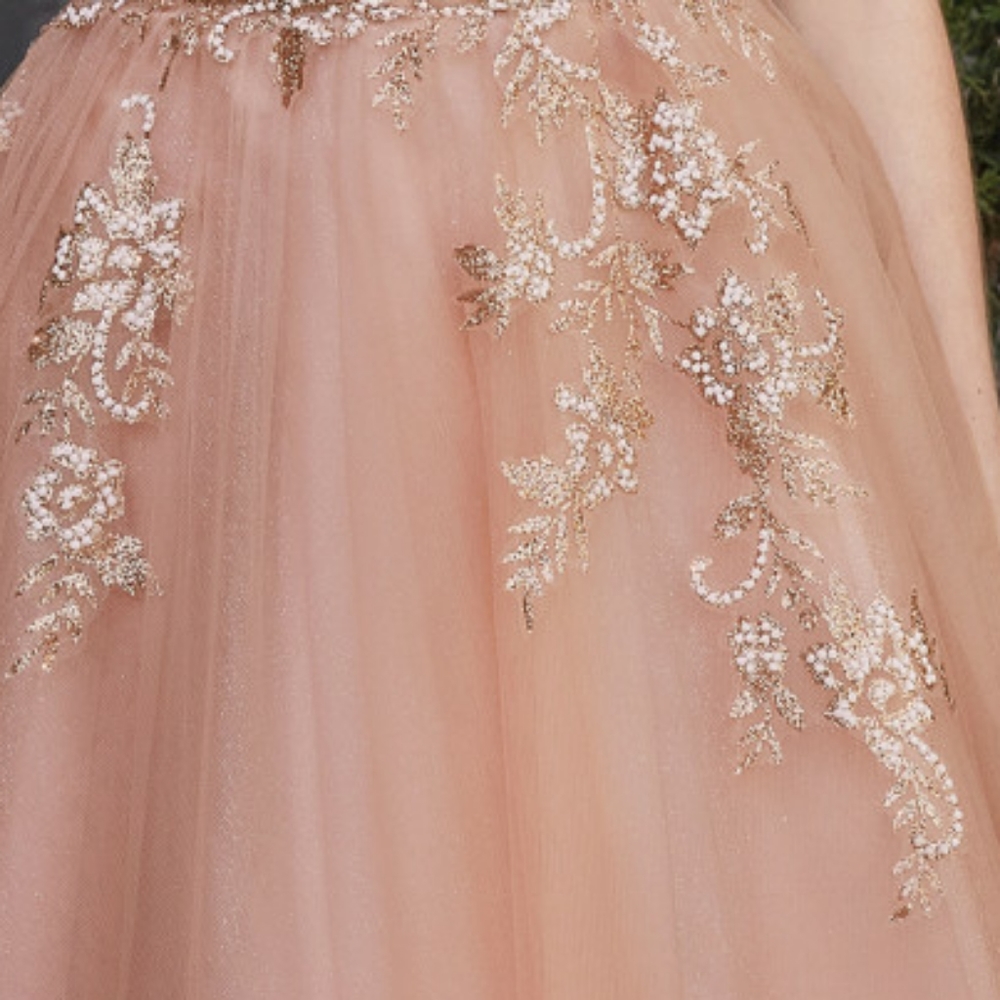 COPY - Rose gold strapless formal evening bridesmaid mother of the bride dress - Picture 3 of 8